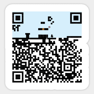 Super QR Code Bros Sticker